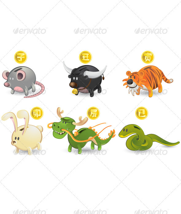 Chinese Zodiac Rat Ox Tiger Rabbit Dragon Snake